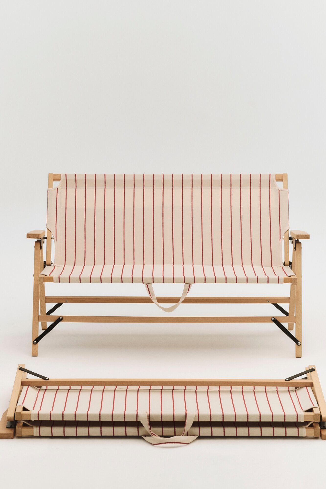 x Jasper Morrison foldesofa - Beige with red stripe